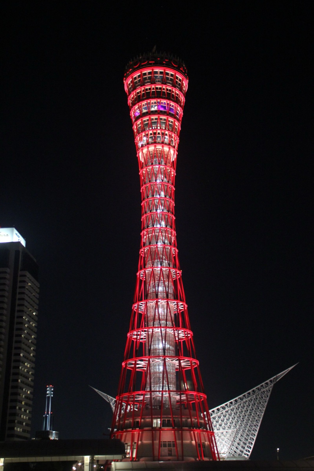 神戸の海岸線の夜景